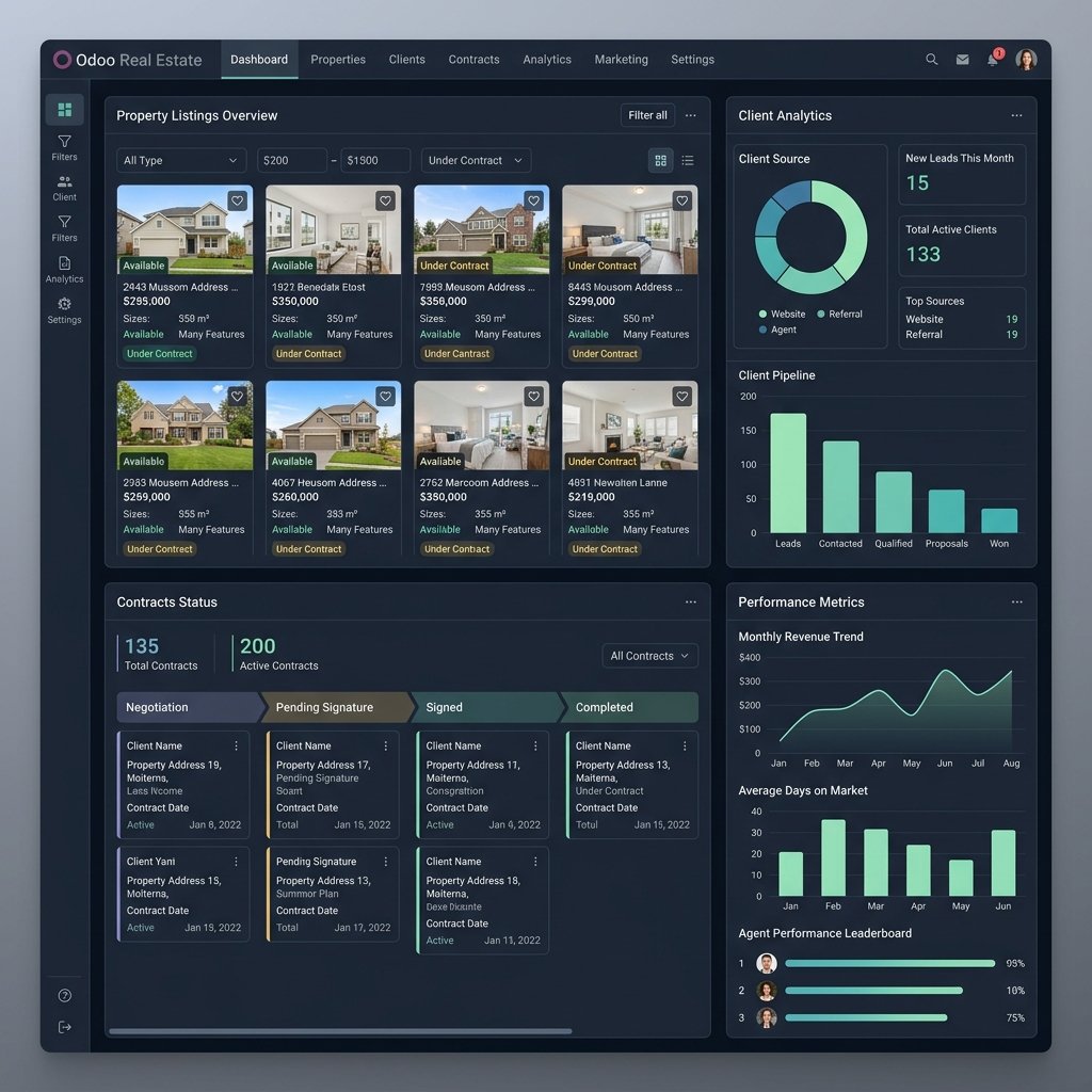 Sistema Gestor Inmobiliario Odoo