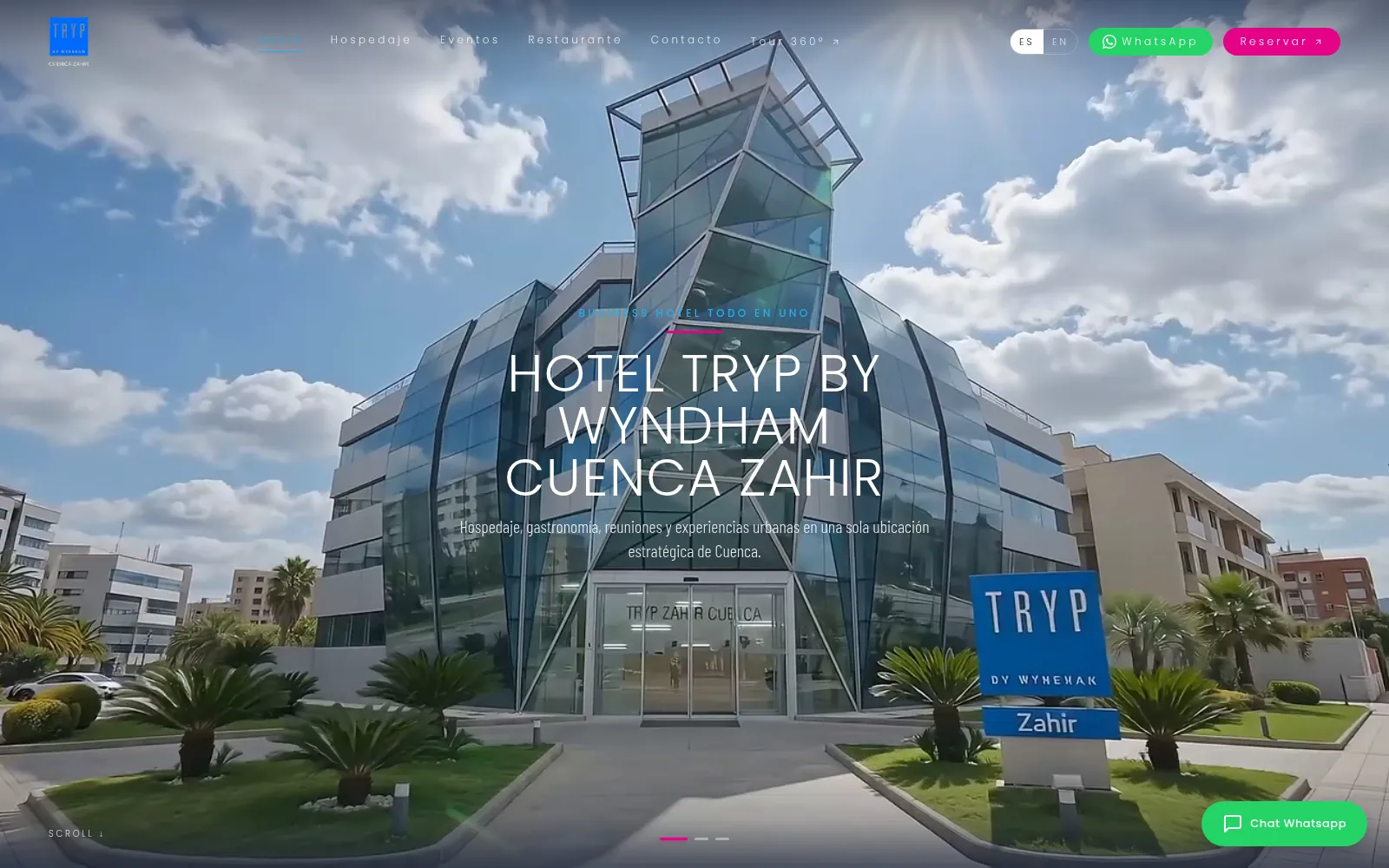 Sitio web del Hotel TRYP by Wyndham Cuenca Zahir